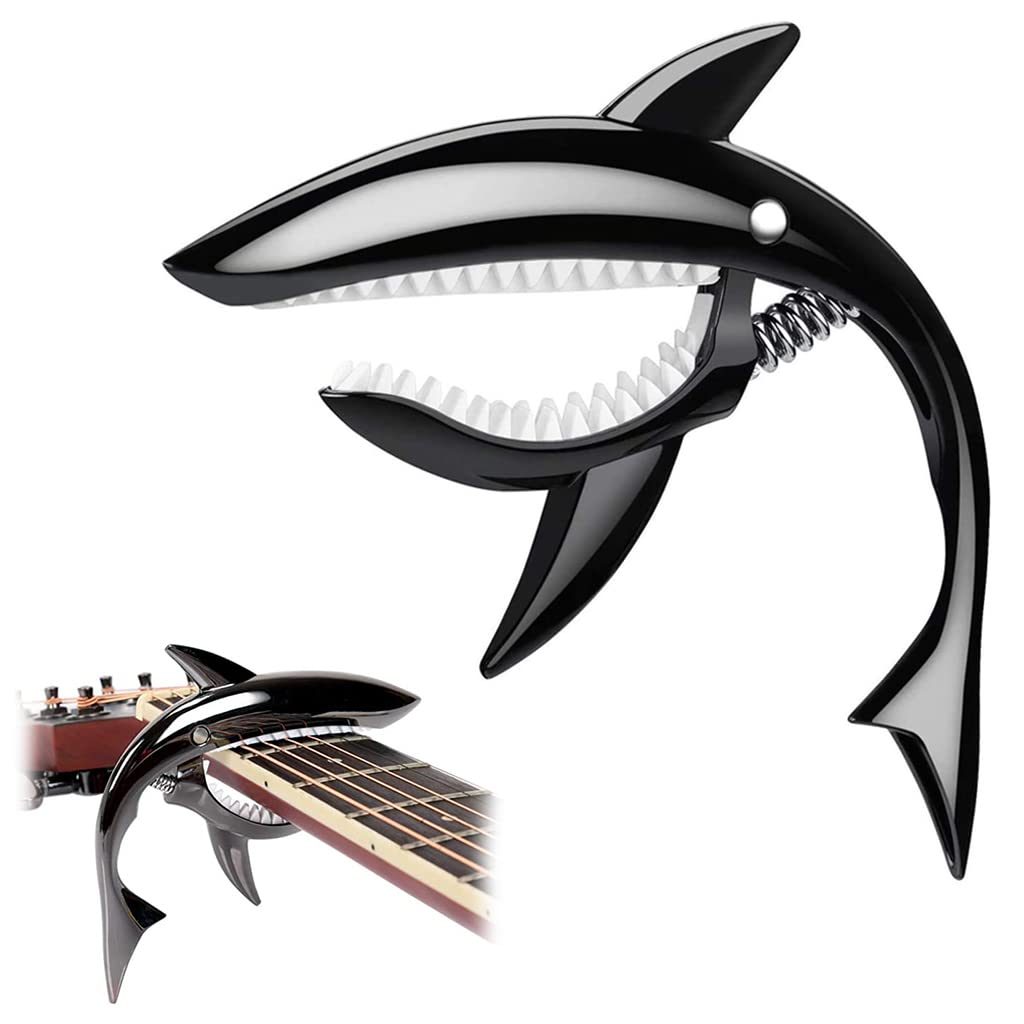 ZORBES Guitar Capo for Acoustic and Electric Guitars, Creative Capo Zinc Alloy Guitar Capo for Ukulele, Electric And Acoustic Guitars (Black) ZORBES Guitar Capo for Acoustic and Electric Guitars, Creative Capo Zinc Alloy Guitar Capo for Ukulele, Electric And Acoustic Guitars (Black)